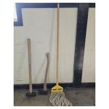 Axe, Sledge Hammer, Mop