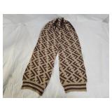 Fendi Zucca FF Logo Wool Knit Scarf