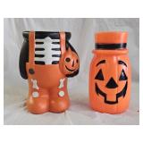 Skeleton Body & Pumpkin Head Halloween Blow Molds