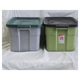 2 Rubbermaid Roughneck 14 Gallon Totes