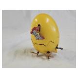Vtg Shackman Tin Litho Hatching Egg Chicken Toy