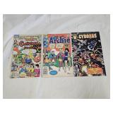 2 1980s Archie Series Comic Books, Cyboars Comic