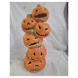 Vintage 1993 Light Up Foam Pumpkin Totem Pole