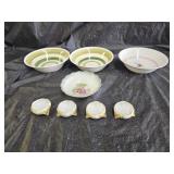 Austria Hand Painted Salt Dips, Japan Bowls