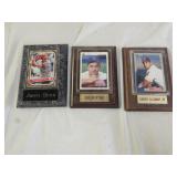 3 MLB Sports Card Wall Plaques