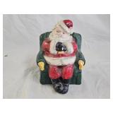 Vintage Chalkware Sleeping Santa Claus Sculpture