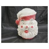 Vintage 11" Santa Head Lighted Blow Mold