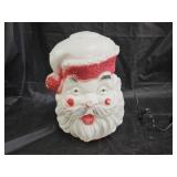 Vintage 11" Santa Head Lighted Blow Mold