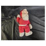 Vintage 13" Stuffed Musical Rubber Face Santa