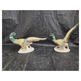2 Vintage 1940s Royal Copley Pheasant Figurines