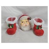 Vintage Santa Claus Boot Candy Containers, Magnet