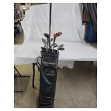 Golf Clubs and Vintage Bag