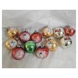 12 Vintage Glass HP Christmas Tree Ornaments
