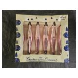 Vintage Mini Teardrop Shiny Brite Glass Ornaments