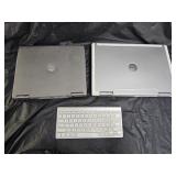 2 Dell Laptops, Apple Wireless Keyboard