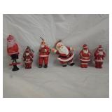 Vintage Santa Claus Ornaments and Toy