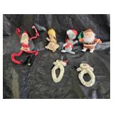 6 Vintage Christmas Tree Ornaments
