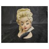Vintage 1963 Inarco Lady Head Vase