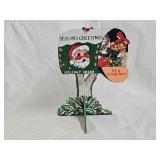 Vintage 1950s Japan Wooden Santa Mailbox