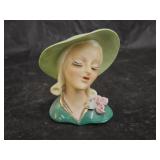 Vintage 1960s Lady Head Vase
