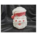 Vintage 11" Santa Head Lighted Blow Mold