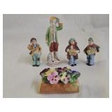 Vintage Japan Mini Figurines, England Floral Log