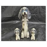 Vintage Japan Ceramic Dog & Pups Figurines
