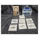 Vintage Car Drink Coasters, Case, Sports Clock