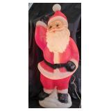 Vintage 1970s Santa Claus Lighted Blow Mold