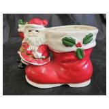 Vintage 1960s Napco Japan Santa Claus Boot Planter