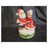 Vintage Santa & Mrs. Claus Musical Figurine