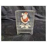 Vintage 1960s Flocked Santa Claus Music Box