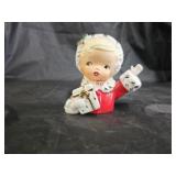 Vintage Napco Japan Ceramic Christmas Head Vase
