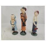 3 Miss Clara Crunkleton Figurines