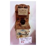Antique Tin Ranch Phone Toy 14 Inch