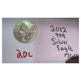 2012 American Silver Eagle 1oz .999 Fine Silver