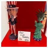 Uncle Sam and Statue of Liberty Bobbles