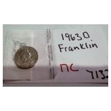 1963 D Franklin Silver Half Dollar