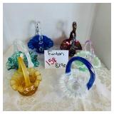 Fenton Art Glass Basket Collection Lot
