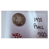 1935 Peace Silver Dollar Semi Key Date