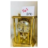 Brass Anniversary Clock Crystal Pendulum