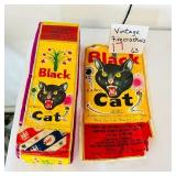 Vintage Black Cat Firecracker Pair Macau