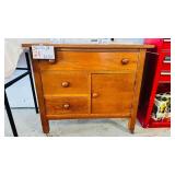 Antique Oak Washstand Cabinet with Drawers
