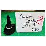 Kendra Scott Ring Size 9 Silver Tone Heart