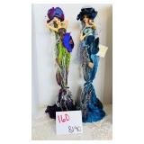 Pair Handmade Mermaid Art Dolls Figures
