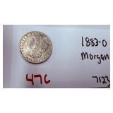 1883-O Morgan Silver Dollar New Orleans Mint