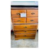 Colonial Maple 5 Drawer Tall Chest 35x16x47