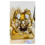 Gold Holy Family Praying Hands Statue