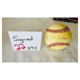 Vintage Autographed Baseball Monte Irvin Signature