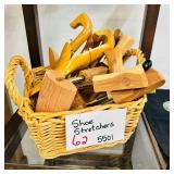 Cedar Shoe Stretchers Basket Lot 10 Plus
